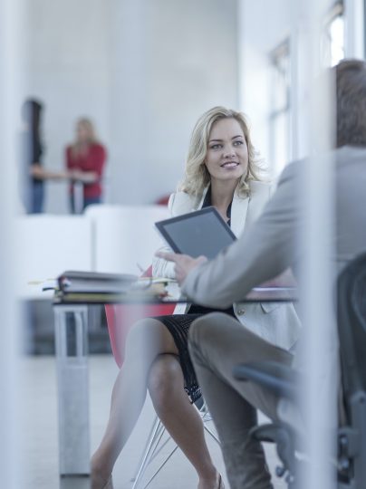 Consultant advising a client